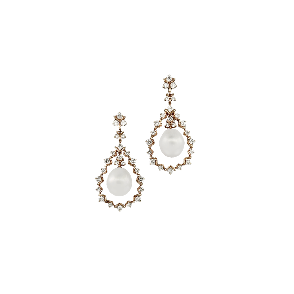  South Sea Pearl Diamond Earring