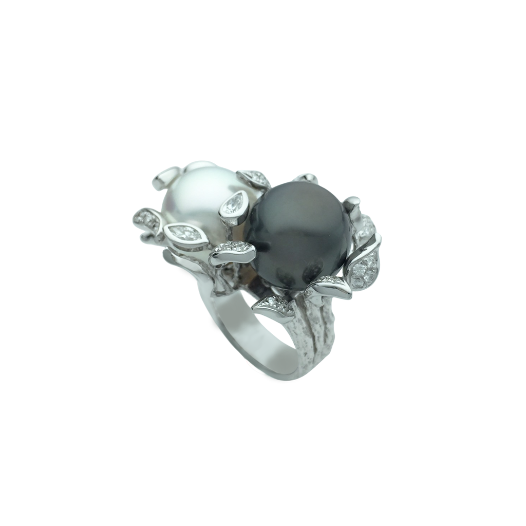 South Sea Pearl Diamond Ring