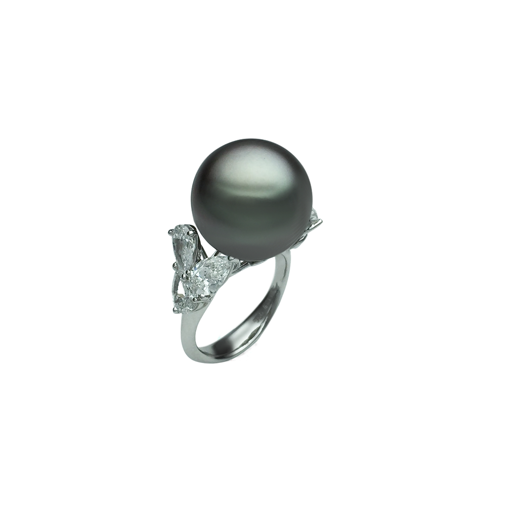 South Sea Pearl Diamond Ring