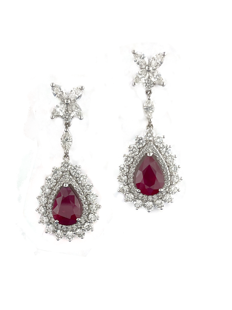 Ruby Diamond Earring