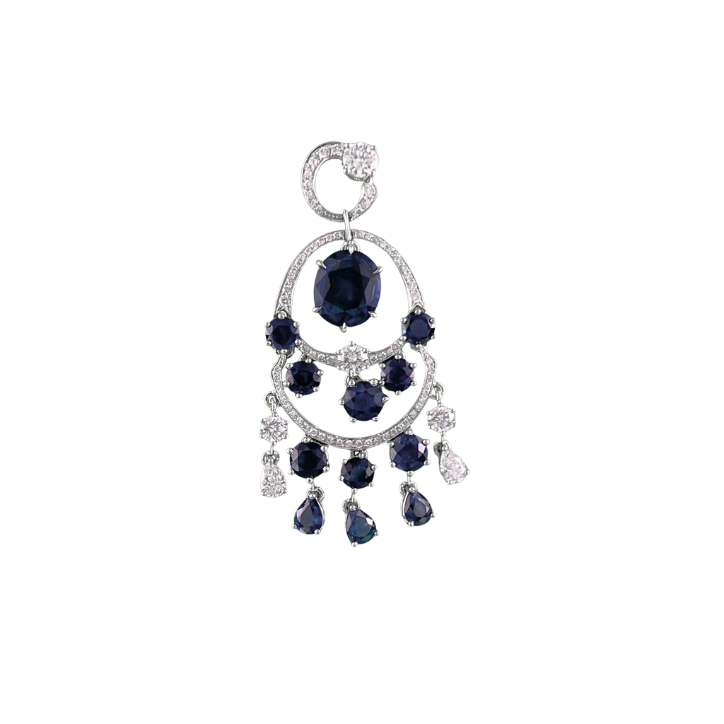 Sapphire Diamond Pendant