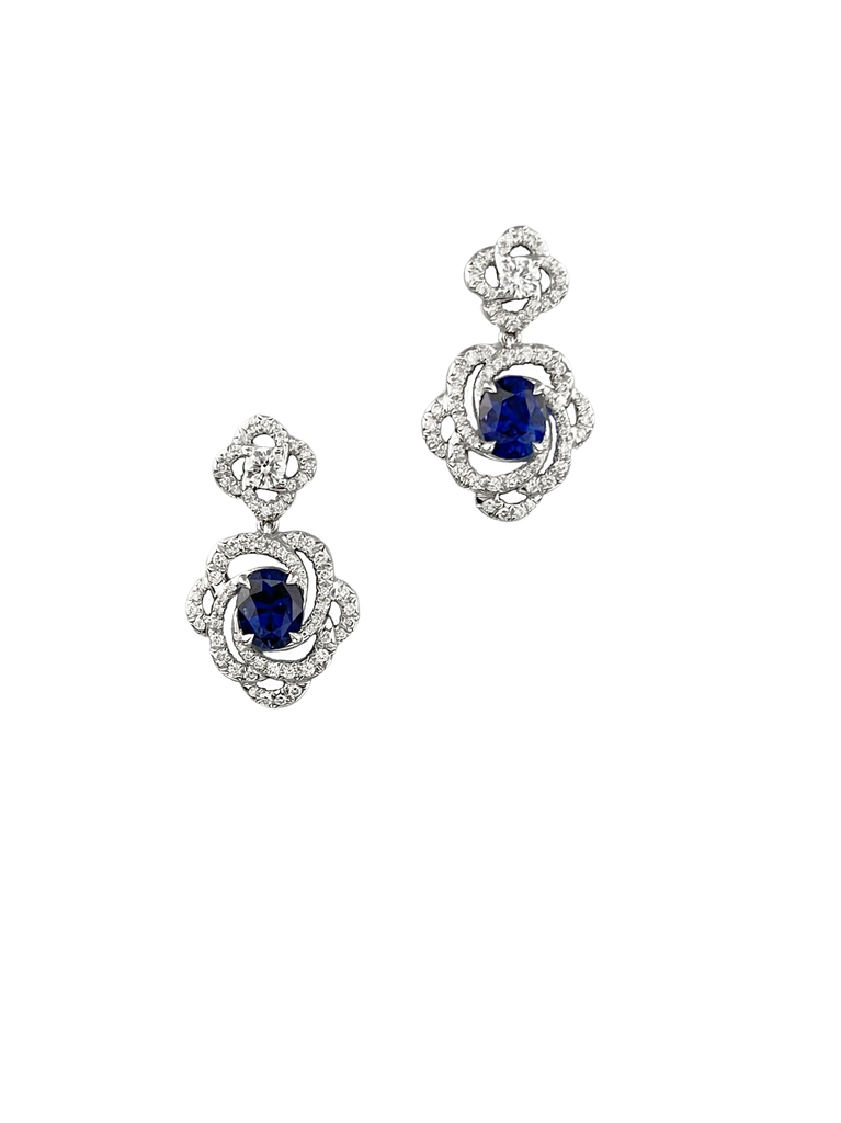 Sapphire Diamond Earring