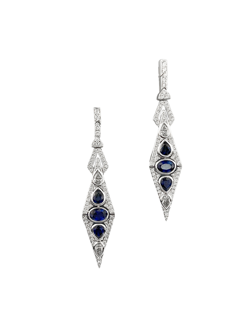  Sapphire Diamond Earring