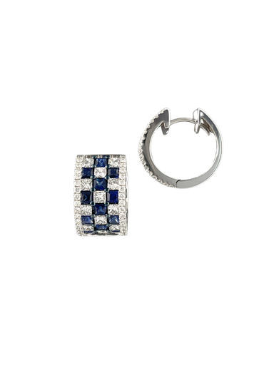 [EA1006382] Sapphire Diamond Earring